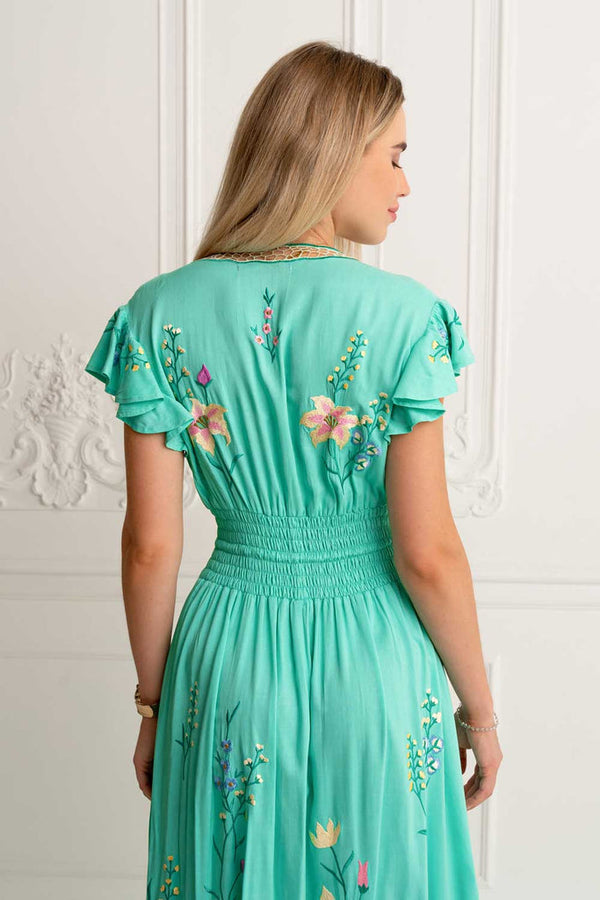 Flores Gown Acqua Green by Zaimara from Marina St Barth