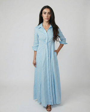 Shirt Dress Long Linen Solid by Marina St Barth from Marina St Barth