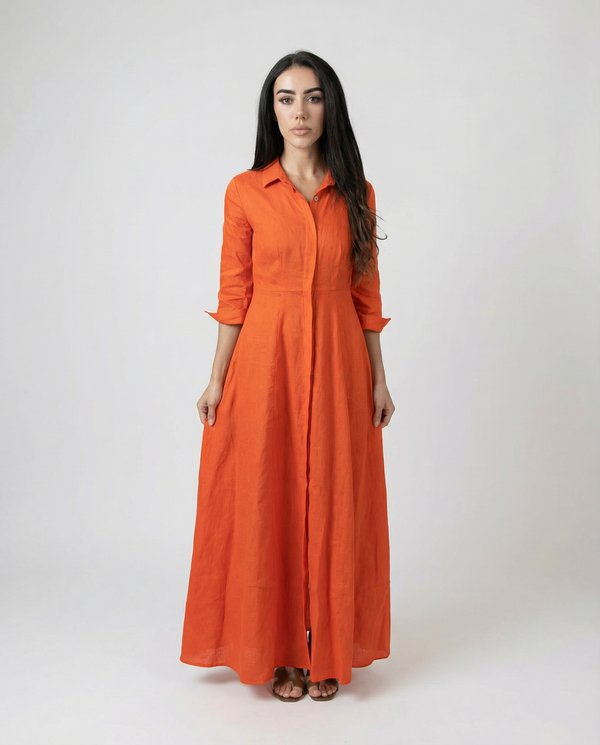 Shirt Dress Long Linen Solid by Marina St Barth from Marina St Barth