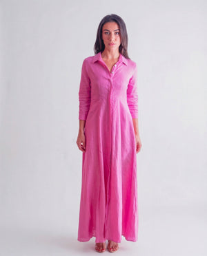 Shirt Dress Long Linen Solid by Marina St Barth from Marina St Barth