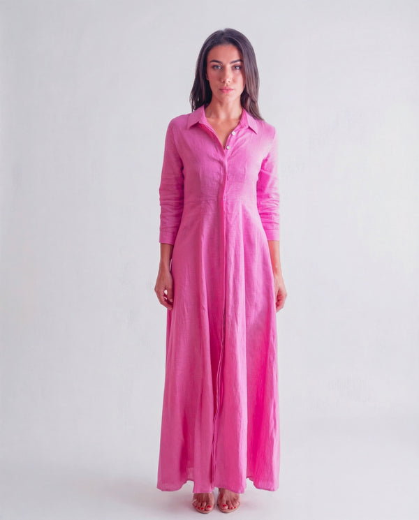 Shirt Dress Long Linen Solid by Marina St Barth from Marina St Barth