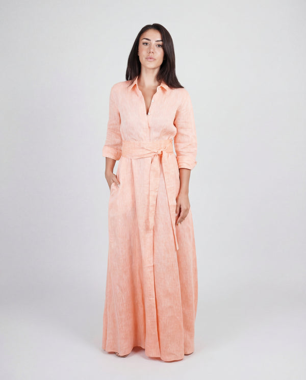 Shirt Dress Long Linen Solid by Marina St Barth from Marina St Barth