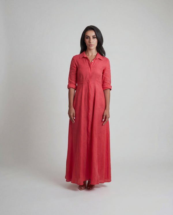 Shirt Dress Long Linen Solid by Marina St Barth from Marina St Barth