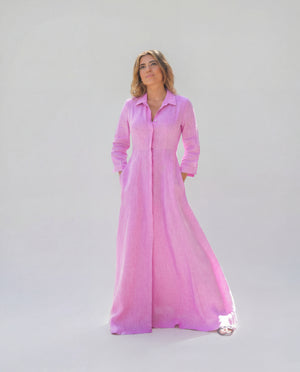 Shirt Dress Long Linen Solid by Marina St Barth from Marina St Barth