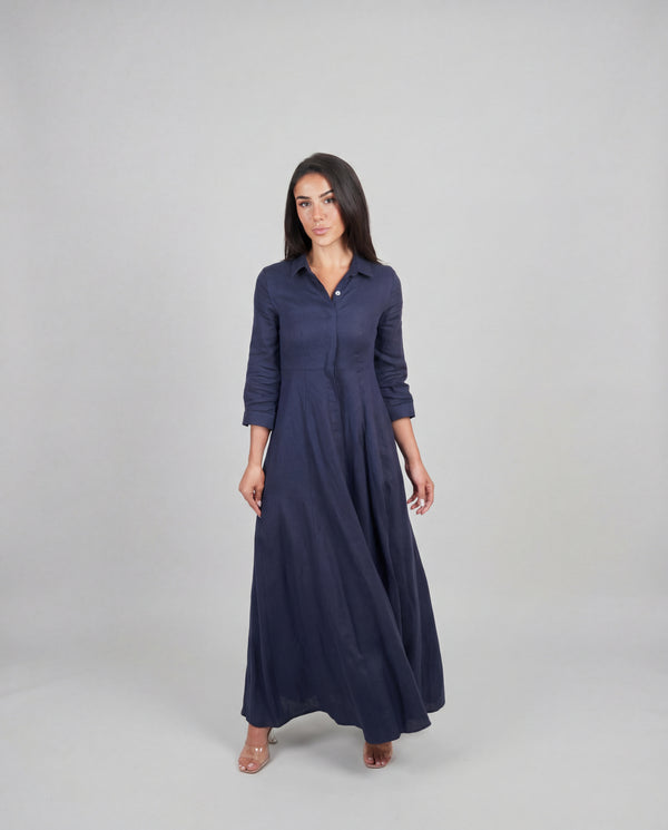Shirt Dress Long Linen Solid by Marina St Barth from Marina St Barth