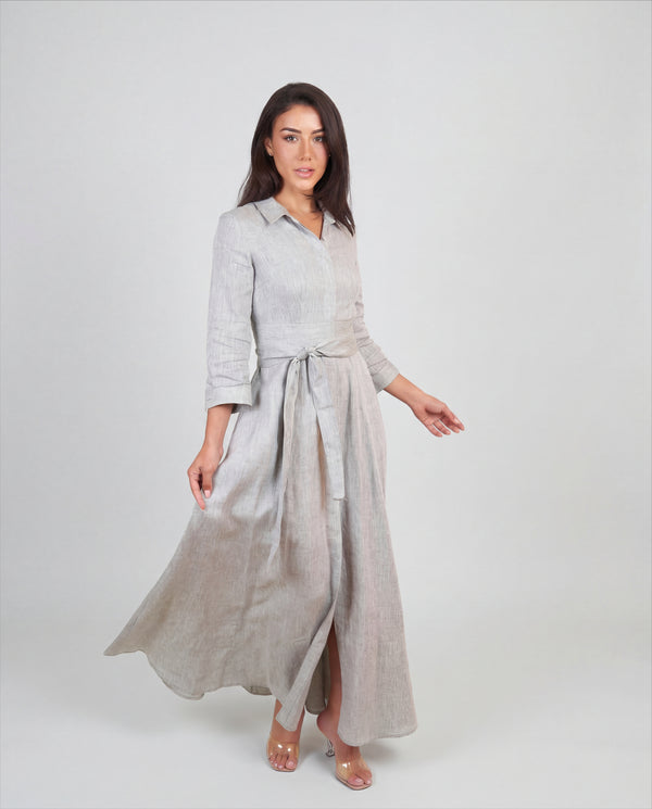 Shirt Dress Long Linen Solid by Marina St Barth from Marina St Barth