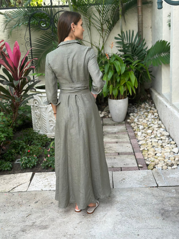 Shirt Dress Long Linen Solid by Marina St Barth from Marina St Barth