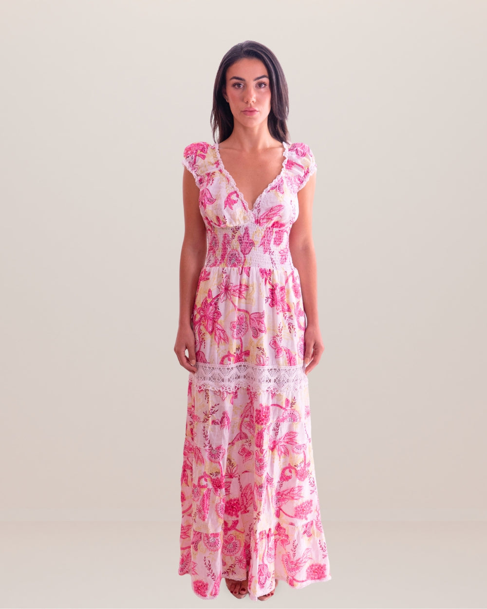 Flaminia Linen Dress by Queen Moda from Marina St Barth
