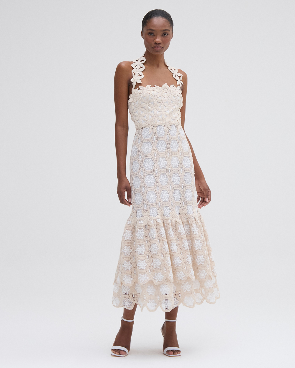 PatBo Natural Crochet Midi Dress by PatBo from Marina St Barth