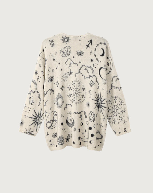 Me369 Mykonos Printed Cardigan Zodiac by Me 369 from Marina St Barth