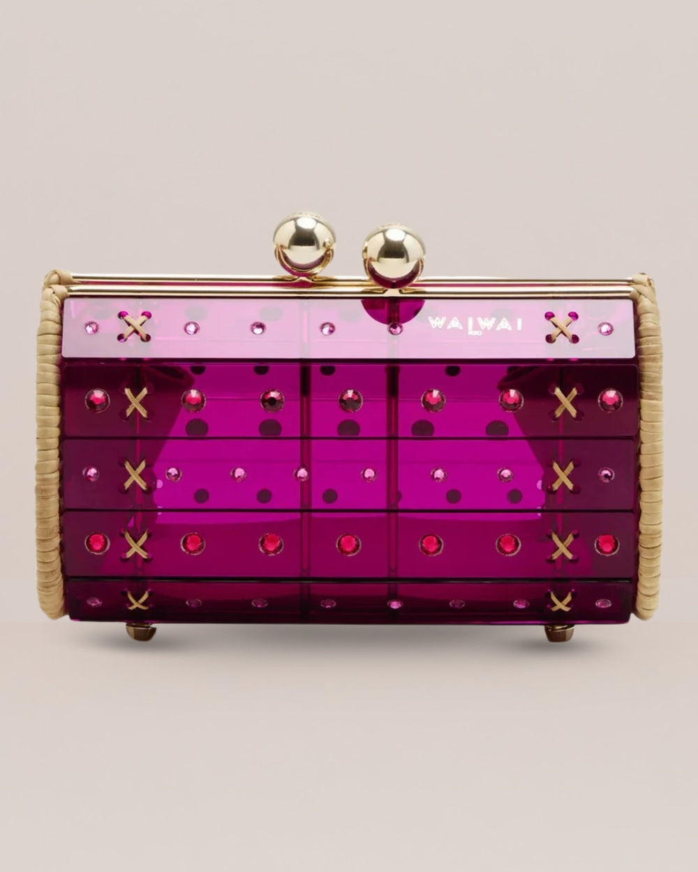 Clutch Strass Purple by Waiwai from Marina St Barth