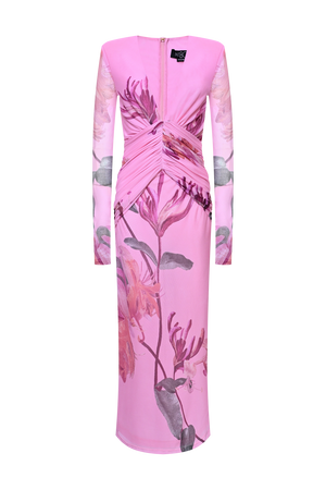 PatBo Honey Flower Tulle Midi Dress