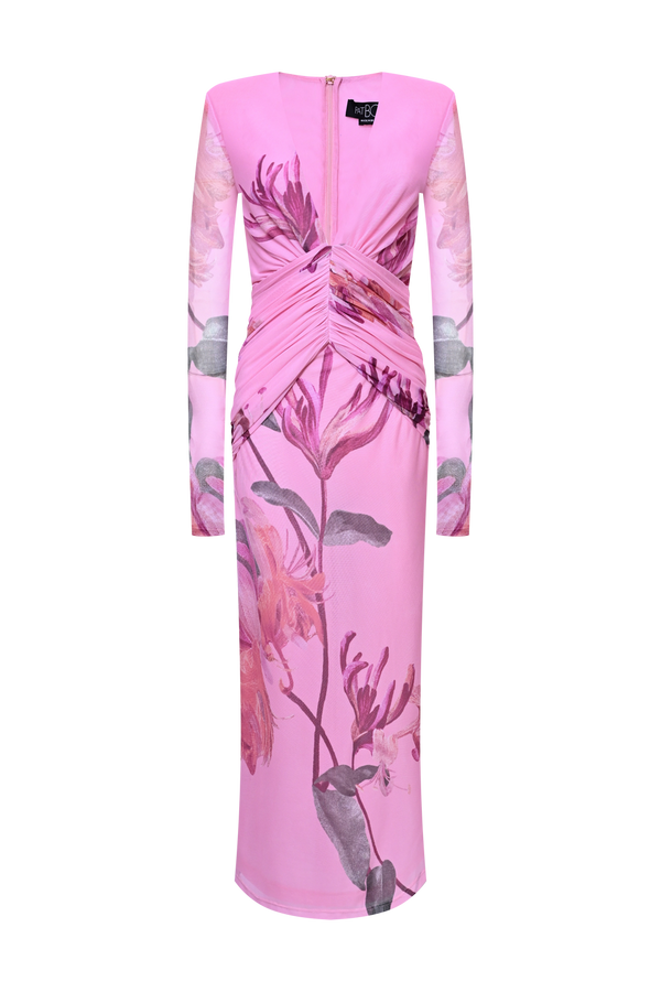 PatBo Honey Flower Tulle Midi Dress