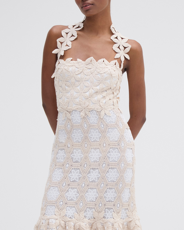 PatBo Natural Crochet Midi Dress by PatBo from Marina St Barth