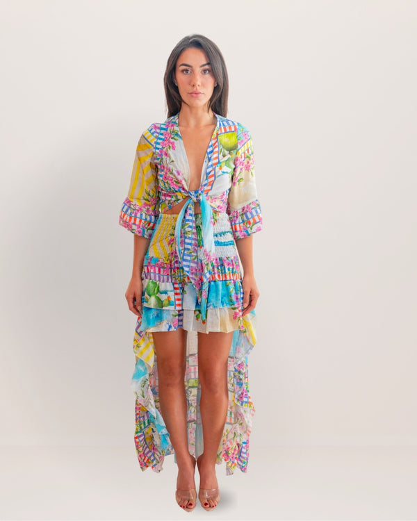 Bolero Nodo Centrale Linen Top by Marina St Barth from Marina St Barth