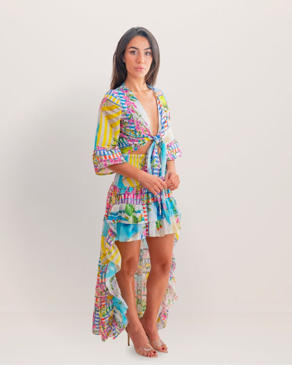 Bolero Nodo Centrale Linen Top by Marina St Barth from Marina St Barth