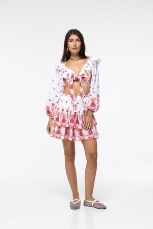 Pauline Skirt Peach Pineapple