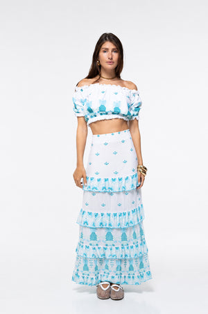 Nais Skirt Aqua Pineapple