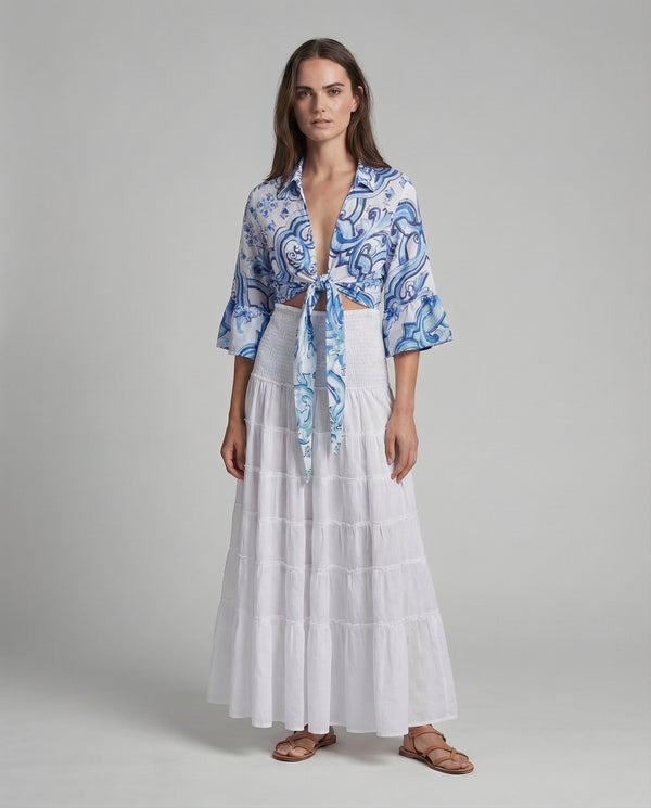 Bolero Nodo Centrale Linen Top