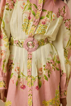 Hemant & Nandita Aiva Short Dress With Buckle Belt by Hemant & Nandita from Marina St Barth