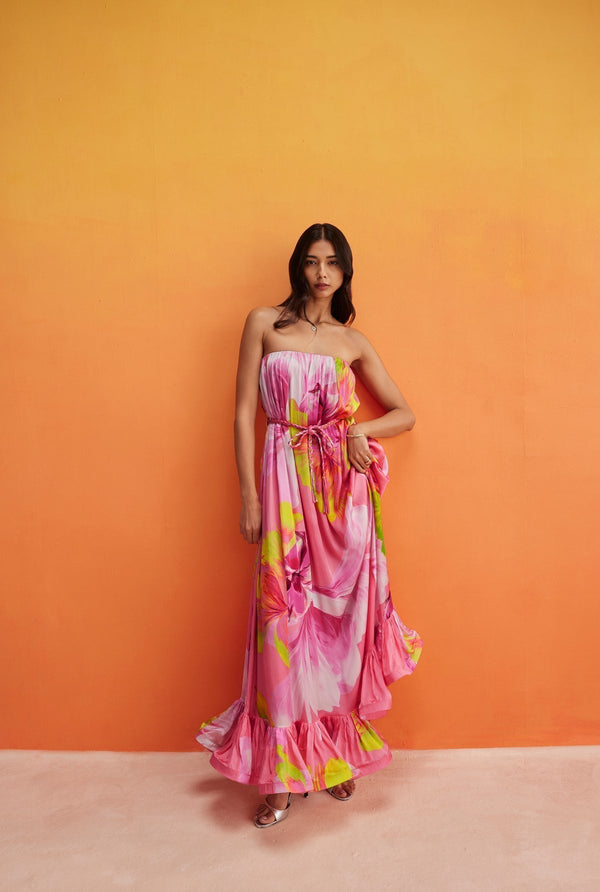 Hemant & Nandita Mina Long Dress Braided Belt by Hemant & Nandita from Marina St Barth
