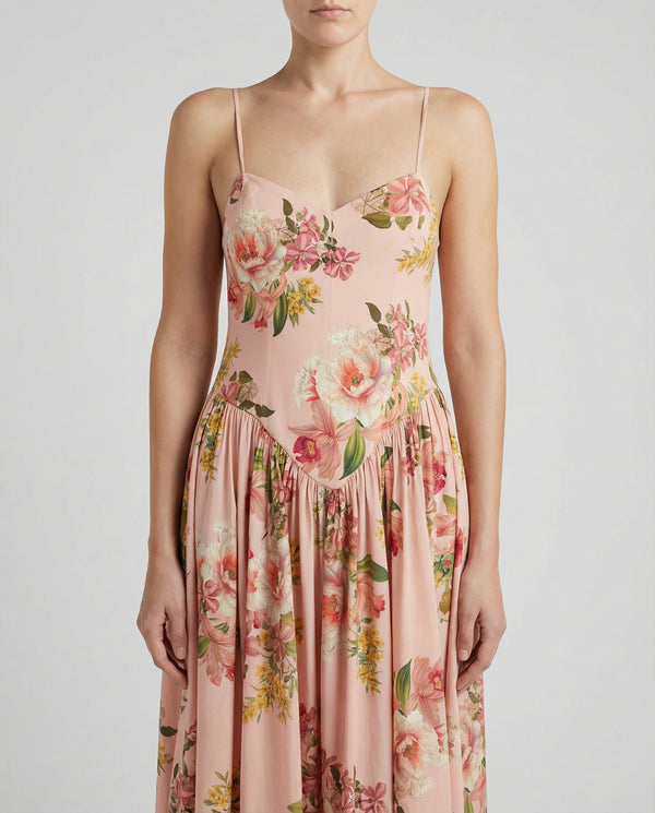 Ayla Corseted Midi Dress