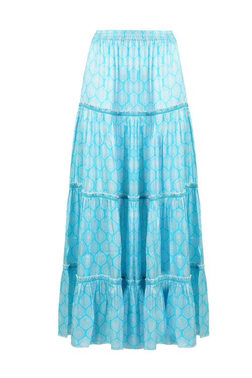 Marlea Marine Maxi Skirt Silk by Marlea from Marina St Barth