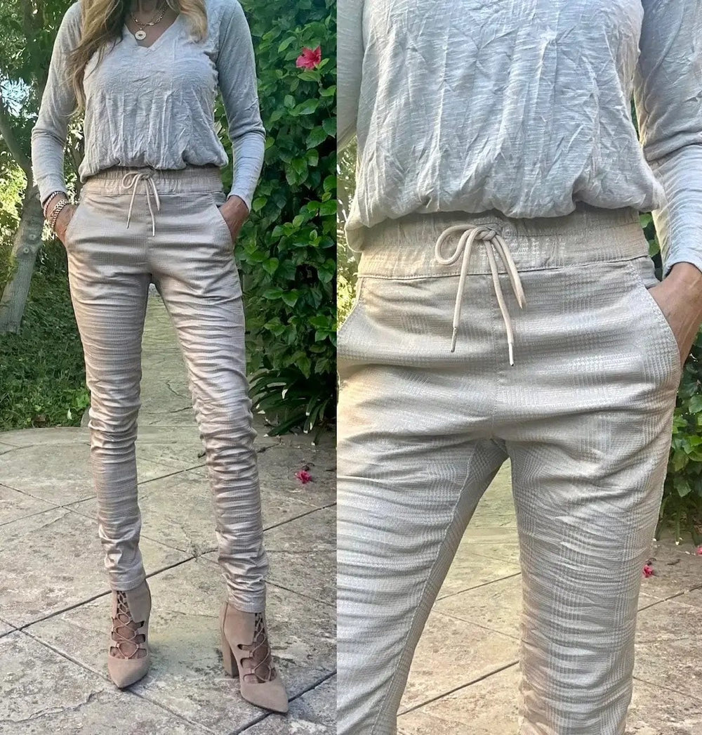 Bevy Flog Shelly Beige Gold Plaid by Bevy Flog from Marina St Barth