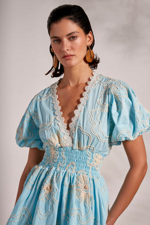 Waimari Bliss Mini Dress Blue by Waimari from Marina St Barth