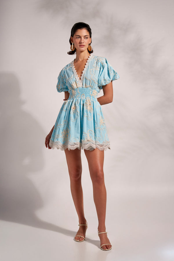 Waimari Bliss Mini Dress Blue by Waimari from Marina St Barth