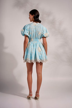 Waimari Bliss Mini Dress Blue by Waimari from Marina St Barth