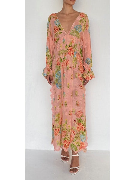 Hemant Dhun Kaftan with printed slip by Hemant & Nandita from Marina St Barth