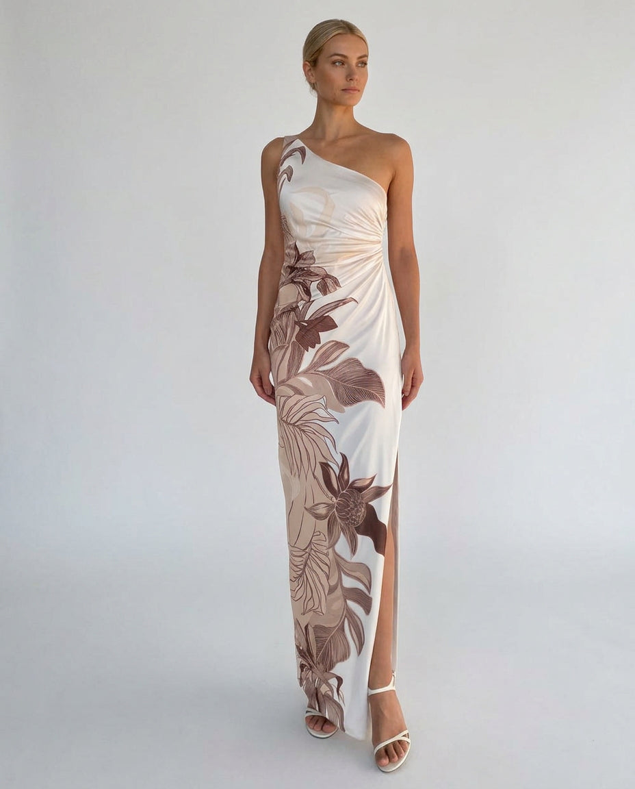 Rococo Sand Cali One Shoulder Maxi Dress by Rococo & Sand from Marina St Barth