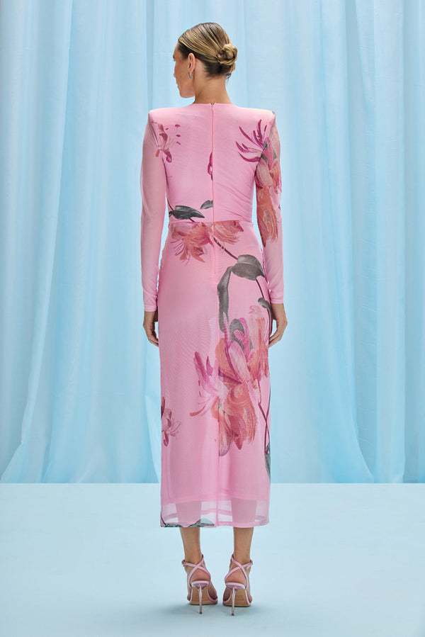 PatBo Honey Flower Tulle Midi Dress