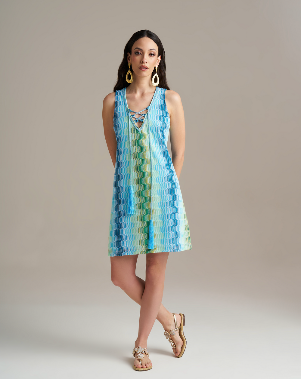 Short Dress Sky Green 4323091 by Pho Firenze from Marina St Barth