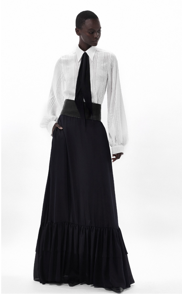 Oud Gleen Skirt Chiffon Black by Oud Paris from Marina St Barth