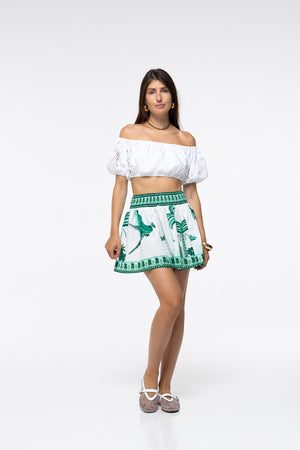 Pia Skirt Green Parrot