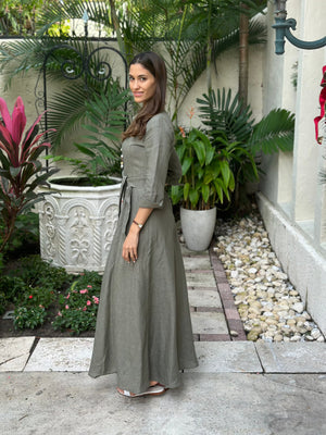 Shirt Dress Long Linen Solid by Marina St Barth from Marina St Barth