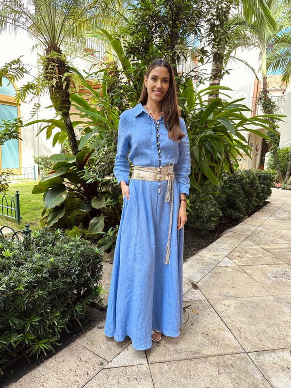 Shirt Dress Long Linen Solid by Marina St Barth from Marina St Barth