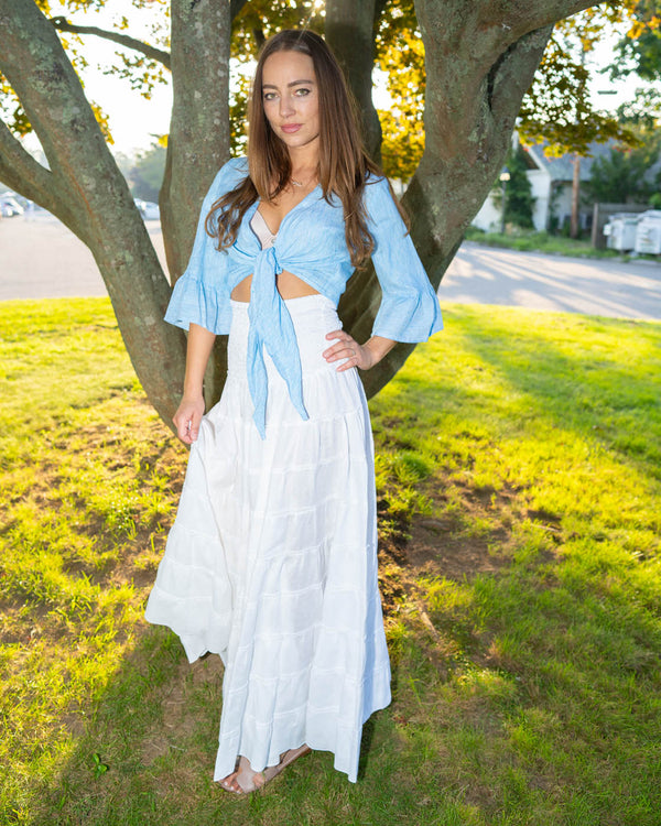 Bolero Nodo Centrale Linen Top by Marina St Barth from Marina St Barth