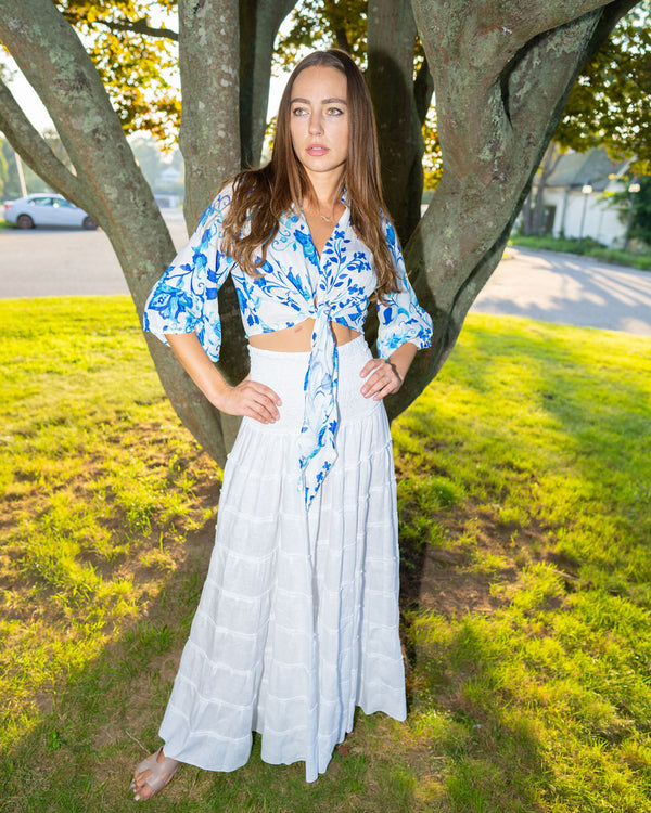 Bolero Nodo Centrale Linen Top by Marina St Barth from Marina St Barth