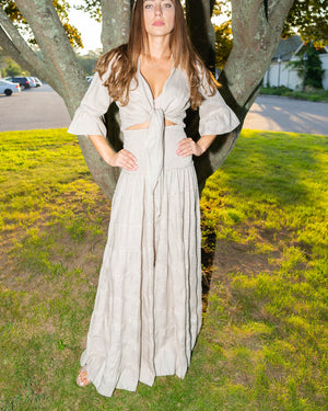 Bolero Nodo Centrale Linen Top by Marina St Barth from Marina St Barth