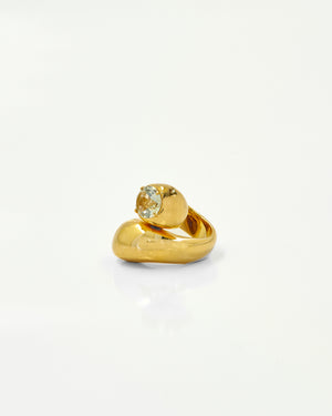 Tay Cabochon Aquamarine Set Suzanne Ring by Tay from Marina St Barth