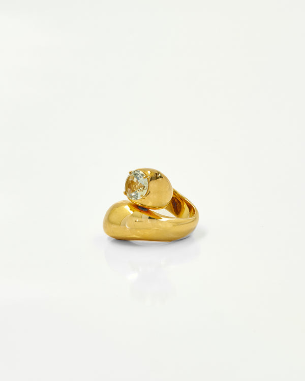 Tay Cabochon Aquamarine Set Suzanne Ring by Tay from Marina St Barth