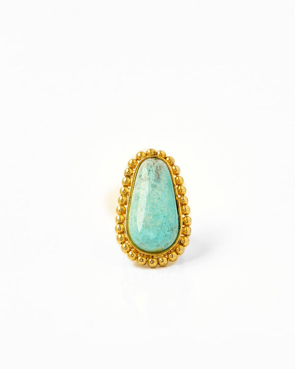 Tay Amazonite Set Beaded Nazreen Ring by Tay from Marina St Barth