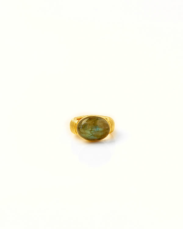 Tay Labradorite Set Wirewrap Ring by Tay from Marina St Barth