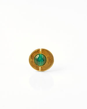Tay Malachite Set Ovoid Panel Ring by Tay from Marina St Barth