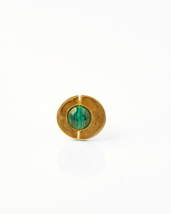 Tay Malachite Set Ovoid Panel Ring by Tay from Marina St Barth