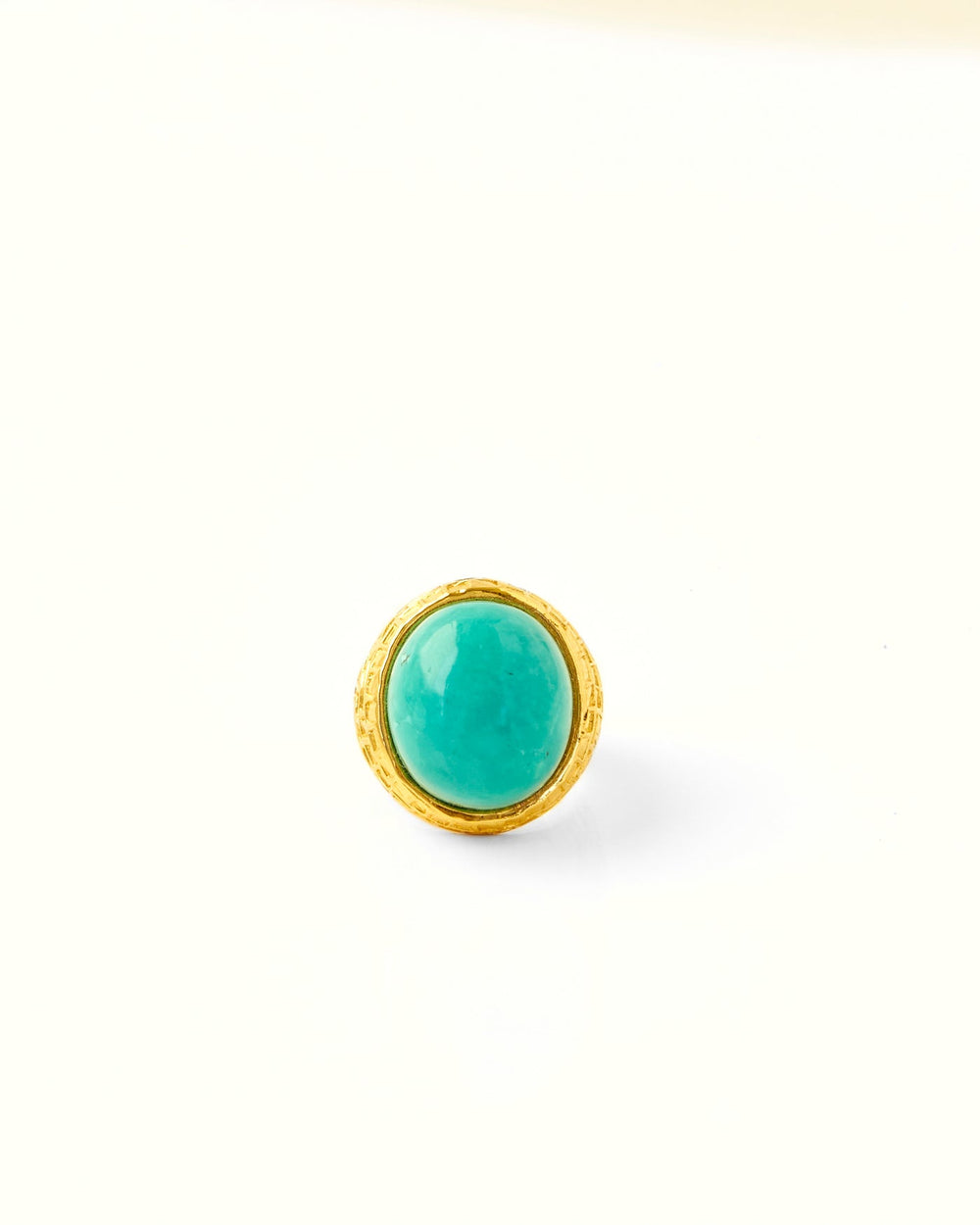 Tay Amazonite Set Chiselled Ring by Tay from Marina St Barth