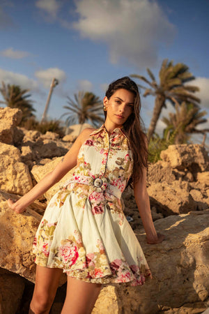 Hemant & Nandita Sama Belt Short Dress by Hemant & Nandita from Marina St Barth